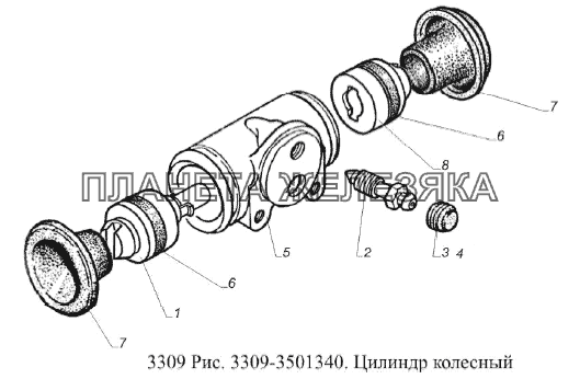 Цилиндр колесный ГАЗ-3309 (Евро 2)